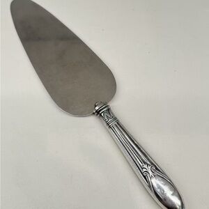 Vintage Sterling Silver Handle Cake Server With Stainless Steel Blade